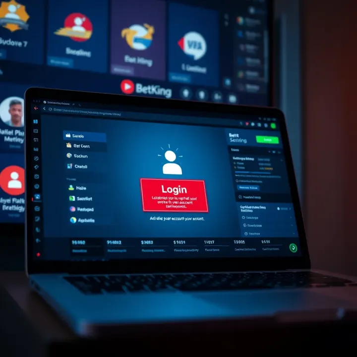 User entering login credentials on BetKing platform
