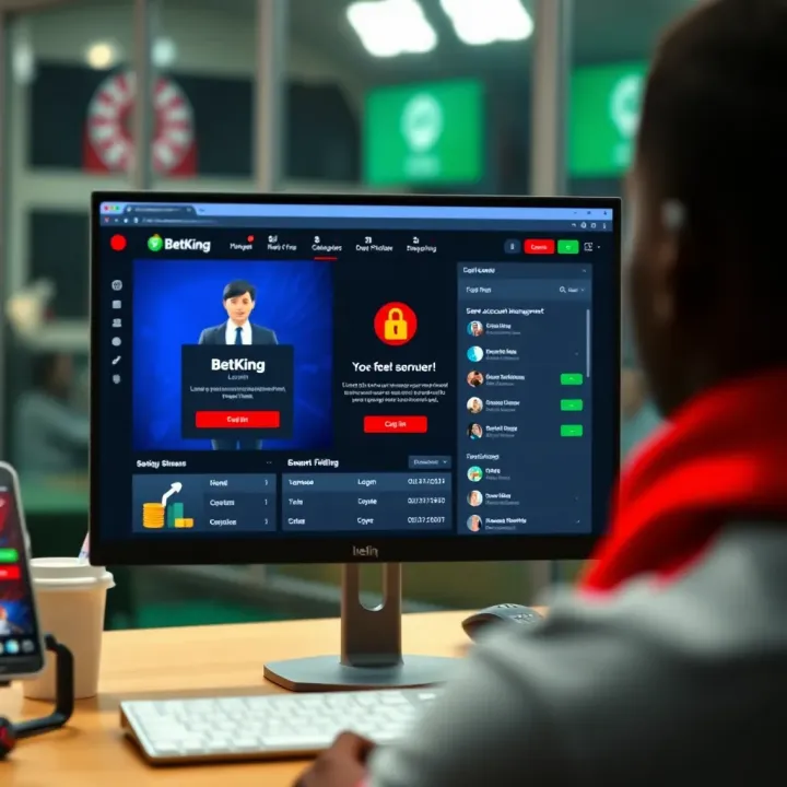 Illustration showing the BetKing booking code converter interface with a betting slip being transformed into a readable format