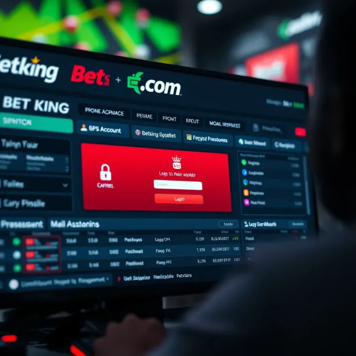 User interface of BetKing desktop app showing sports betting options