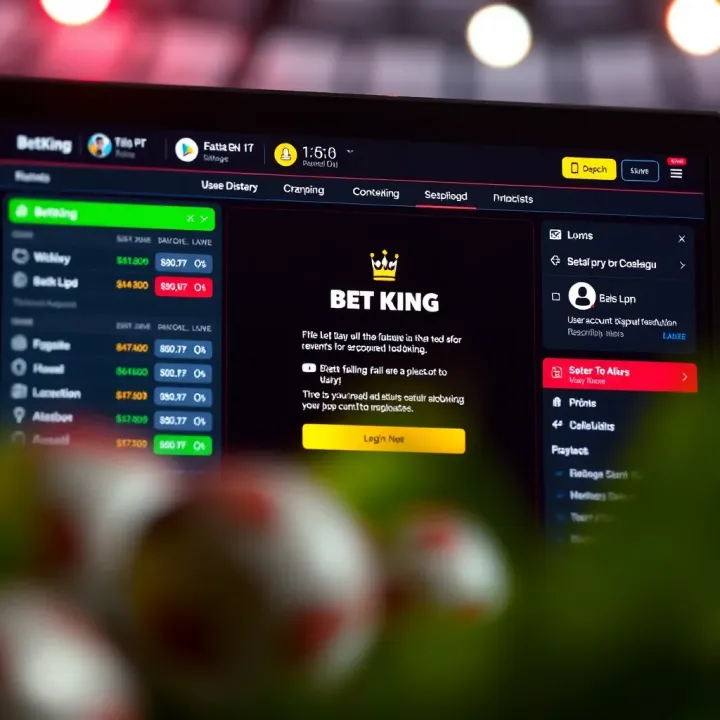 A digital interface displaying various football betting options on BetKing Futbol platform
