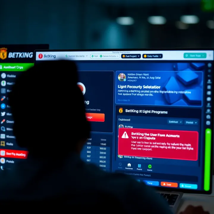 Interface showing BetKing Mobile Shop with sports betting options and secure payment methods