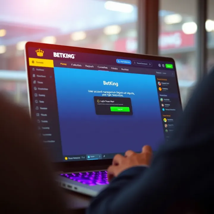 A confident bettor using a mobile device to place real money bets safely on BetKing