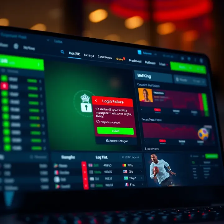 Login screen of BetKing platform highlighting secure access features
