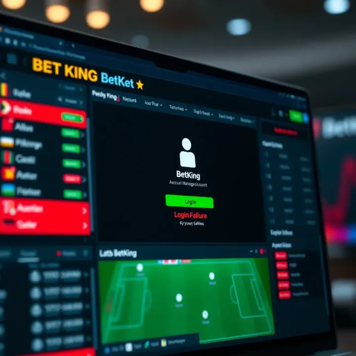 Screenshot of BetKing Shop website login page showing username and password fields