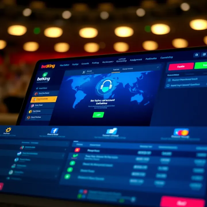 Social media icons and official BetKing platforms for user interaction