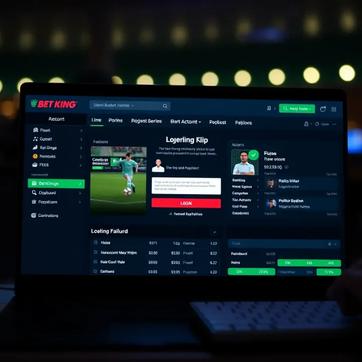 User navigating BetKing platform features on a smartphone