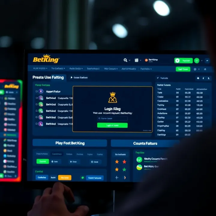 Mobile device displaying BetKing app interface with betting options and live odds