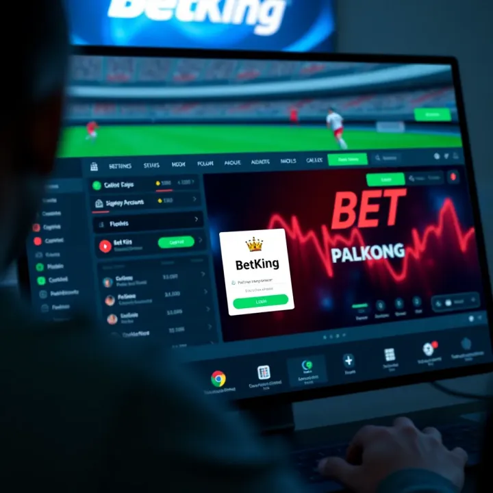 A person placing a bet ticket at a BetKing shop counter in Nigeria