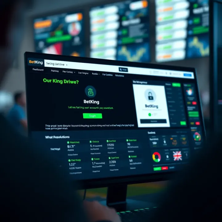 Mobile phone displaying BetKing app with bet status and account balance