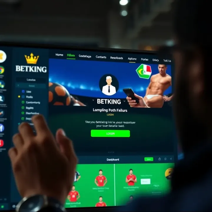 User interface showing RT BetKing Click registration form on a computer screen