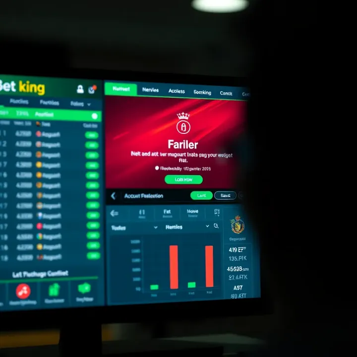 A vibrant depiction of a traditional BetKing betting shop in Nigeria showcasing customers engaging with physical betting terminals
