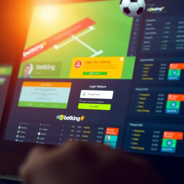 Live sports betting interface showing real-time odds and match updates on BetKing platform